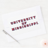 Universität Mississippi | Blocktyp Rechteckiger Aufkleber (Umschlag)