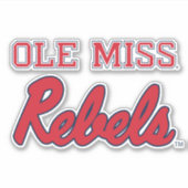 Universität Mississippi | Ole Miss Rebels Aufkleber (Vorderseite)