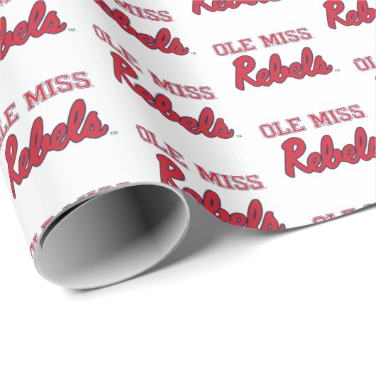 Universität Mississippi | Ole Miss Rebels Geschenkpapier (Rolleneckpunkt)