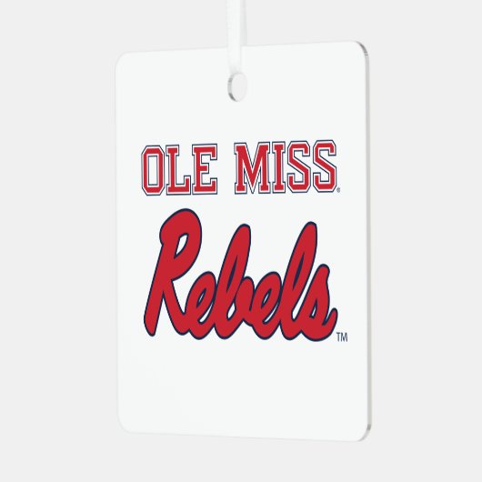 Universität Mississippi | Ole Miss Rebels Ornament Aus Metall (Vorderseite links)