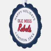Universität Mississippi | Ole Miss Rebels Ornament Karte (Links)