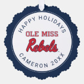 Universität Mississippi | Ole Miss Rebels Ornament Karte (Vorderseite)