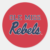 Universität Mississippi | Ole Miss Rebels Runder Aufkleber (Vorderseite)