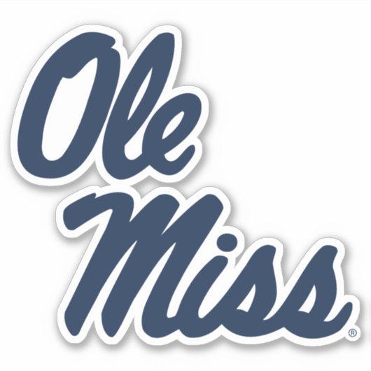 Universität Mississippi | Ole Miss Script Aufkleber (Vorderseite)