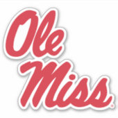 Universität Mississippi | Ole Miss Script Aufkleber (Vorderseite)