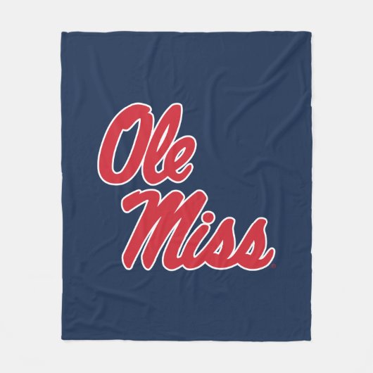 Universität Mississippi | Ole Miss Script Fleecedecke (Vorderseite)