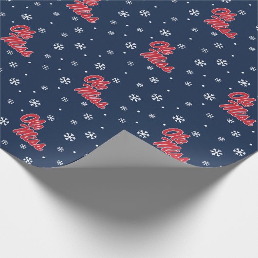 Universität Mississippi | Ole Miss Script Geschenkpapier (Ecke)