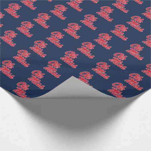 Universität Mississippi | Ole Miss Script Geschenkpapier (Ecke)