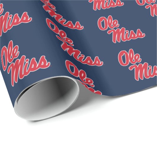 Universität Mississippi | Ole Miss Script Geschenkpapier (Rolleneckpunkt)