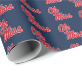 Universität Mississippi | Ole Miss Script Geschenkpapier (Rolleneckpunkt)