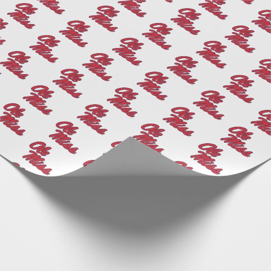 Universität Mississippi | Ole Miss Script Geschenkpapier (Ecke)