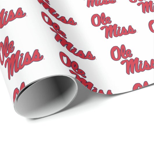 Universität Mississippi | Ole Miss Script Geschenkpapier (Rolleneckpunkt)