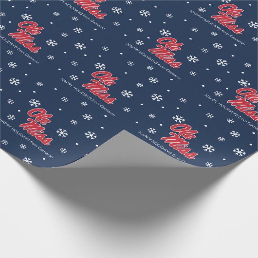 Universität Mississippi | Ole Miss Script Geschenkpapier (Ecke)