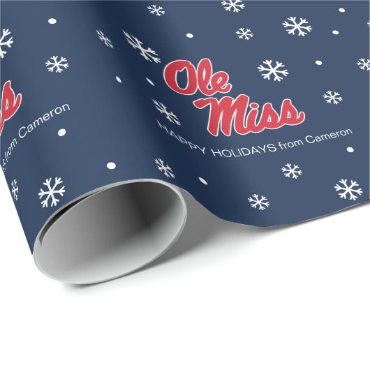 Universität Mississippi | Ole Miss Script Geschenkpapier (Rolleneckpunkt)