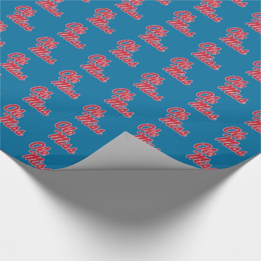 Universität Mississippi | Ole Miss Script Geschenkpapier (Ecke)