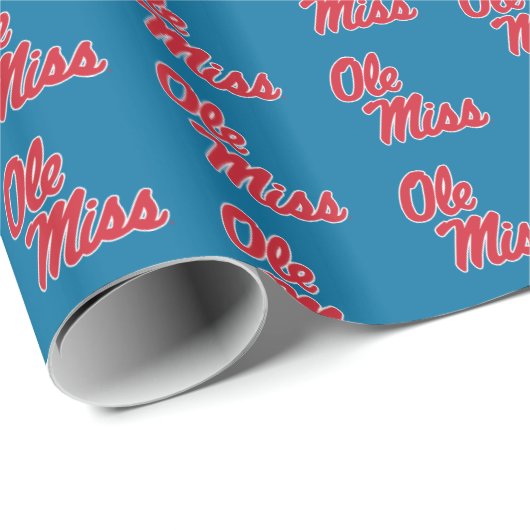 Universität Mississippi | Ole Miss Script Geschenkpapier (Rolleneckpunkt)