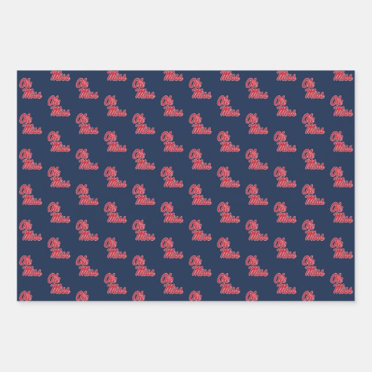 Universität Mississippi | Ole Miss Script Geschenkpapier Set (Vorderseite 2)