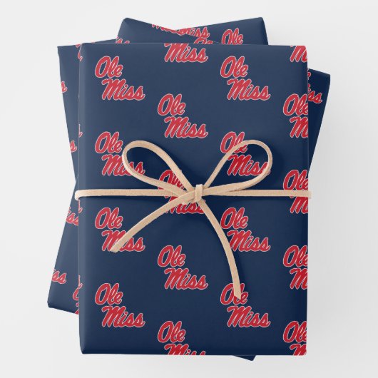 Universität Mississippi | Ole Miss Script Geschenkpapier Set (Beispiel)
