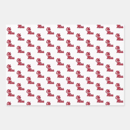 Universität Mississippi | Ole Miss Script Geschenkpapier Set (Vorderseite 2)