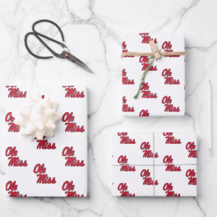 Universität Mississippi   Ole Miss Script Geschenkpapier Set