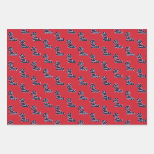 Universität Mississippi | Ole Miss Script Geschenkpapier Set (Vorderseite 2)