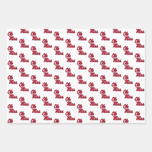 Universität Mississippi | Ole Miss Script Geschenkpapier Set (Vorderseite 3)