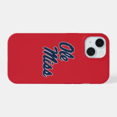 Universität Mississippi | Ole Miss Script iPhone 15 Hülle (Rückseite (Horizontal))