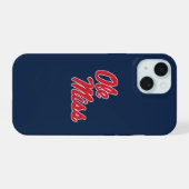 Universität Mississippi | Ole Miss Script iPhone 15 Hülle (Rückseite (Horizontal))