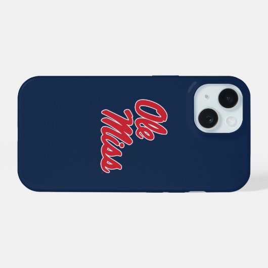 Universität Mississippi | Ole Miss Script iPhone 15 Hülle (Rückseite (Horizontal))
