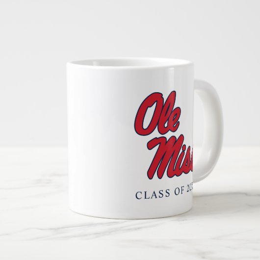 Universität Mississippi | Ole Miss Script Jumbo-Tasse (Vorderseite Rechts)