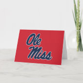 Universität Mississippi | Ole Miss Script Karte (Vorderseite)