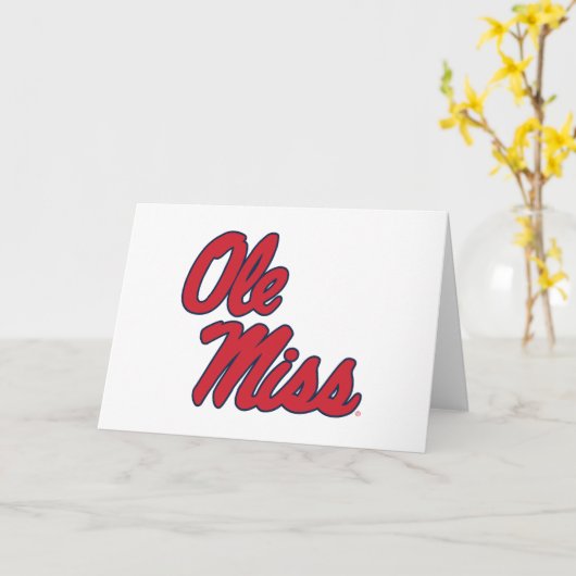 Universität Mississippi | Ole Miss Script Karte (Gelbe Blume)