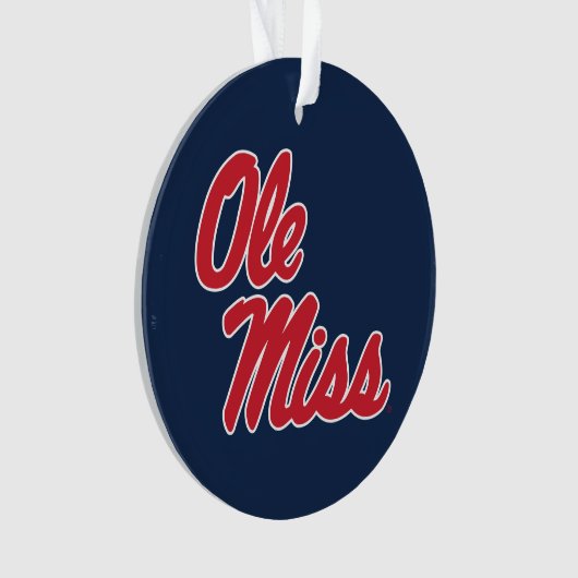 Universität Mississippi | Ole Miss Script Ornament (Vorderseite)