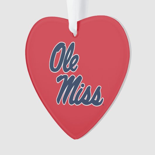 Universität Mississippi | Ole Miss Script Ornament (Vorderseite)