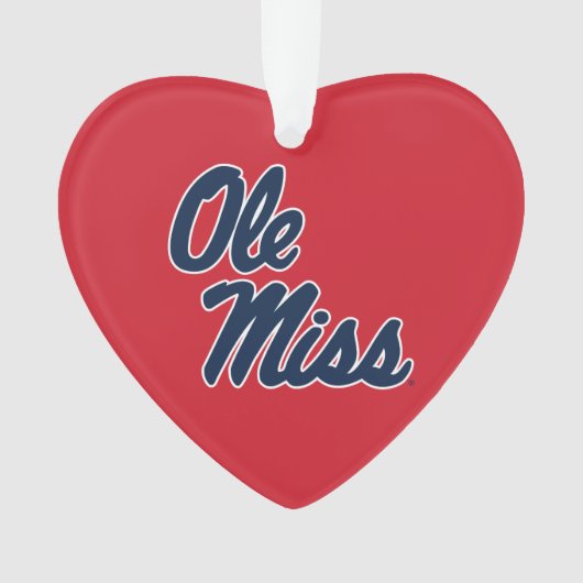 Universität Mississippi | Ole Miss Script Ornament (Vorderseite)