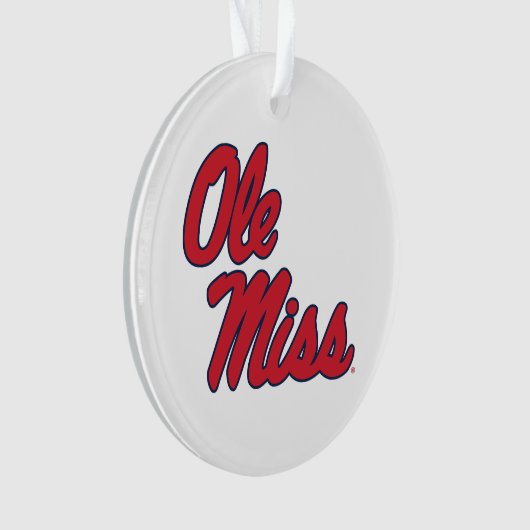 Universität Mississippi | Ole Miss Script Ornament (Vorderseite)