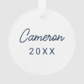 Universität Mississippi | Ole Miss Script Ornament (Rückseite)