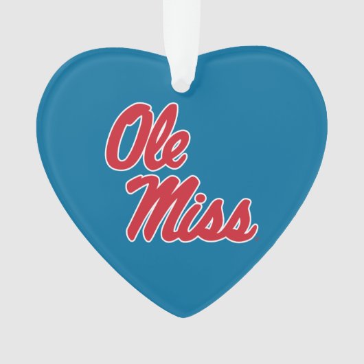 Universität Mississippi | Ole Miss Script Ornament (Vorderseite)