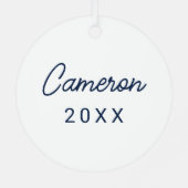 Universität Mississippi | Ole Miss Script Ornament Aus Metall (Rückseite)