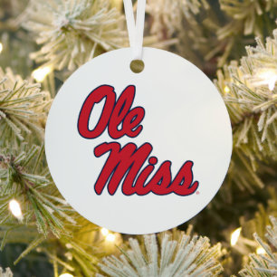 Universität Mississippi   Ole Miss Script Ornament Aus Metall