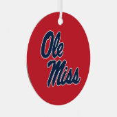 Universität Mississippi | Ole Miss Script Ornament Aus Metall (Vorderseite Rechts)
