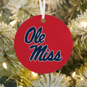 Universität Mississippi   Ole Miss Script Ornament Aus Metall