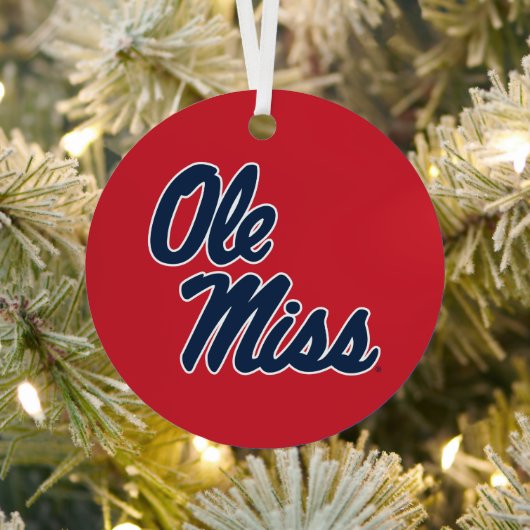 Universität Mississippi | Ole Miss Script Ornament Aus Metall (InSitu)