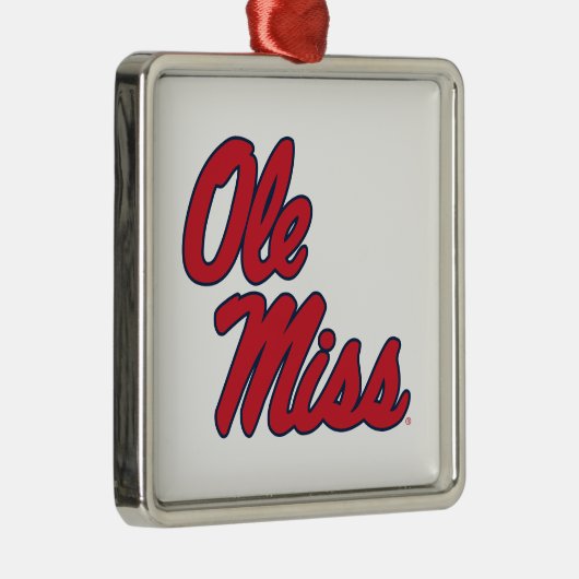 Universität Mississippi | Ole Miss Script Ornament Aus Metall (Rechts)