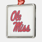 Universität Mississippi | Ole Miss Script Ornament Aus Metall (Links)