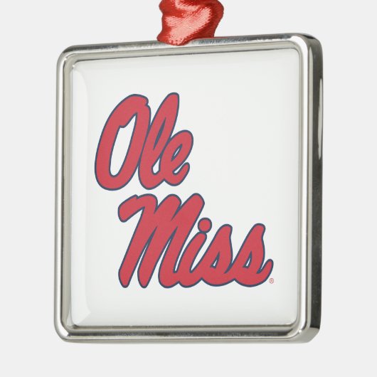 Universität Mississippi | Ole Miss Script Ornament Aus Metall (Links)