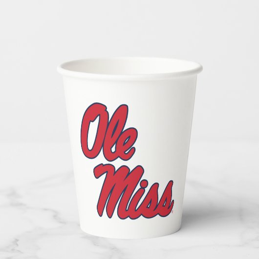 Universität Mississippi | Ole Miss Script Pappbecher (Rückseite)