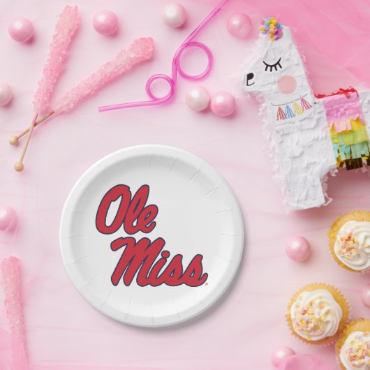 Universität Mississippi | Ole Miss Script Pappteller (Party)