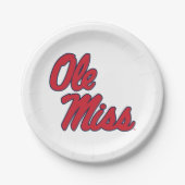 Universität Mississippi | Ole Miss Script Pappteller (Vorderseite)