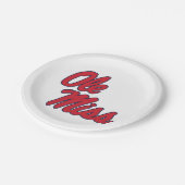 Universität Mississippi | Ole Miss Script Pappteller (Schrägansicht)